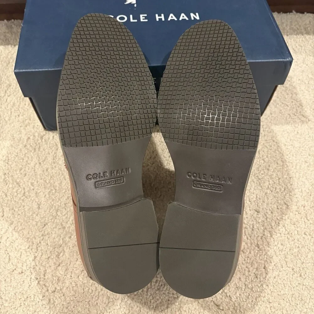 NIB Cole Haan Men's Modern Essentials Wing Oxford Shoe British Tan 9.5M EU 42.5